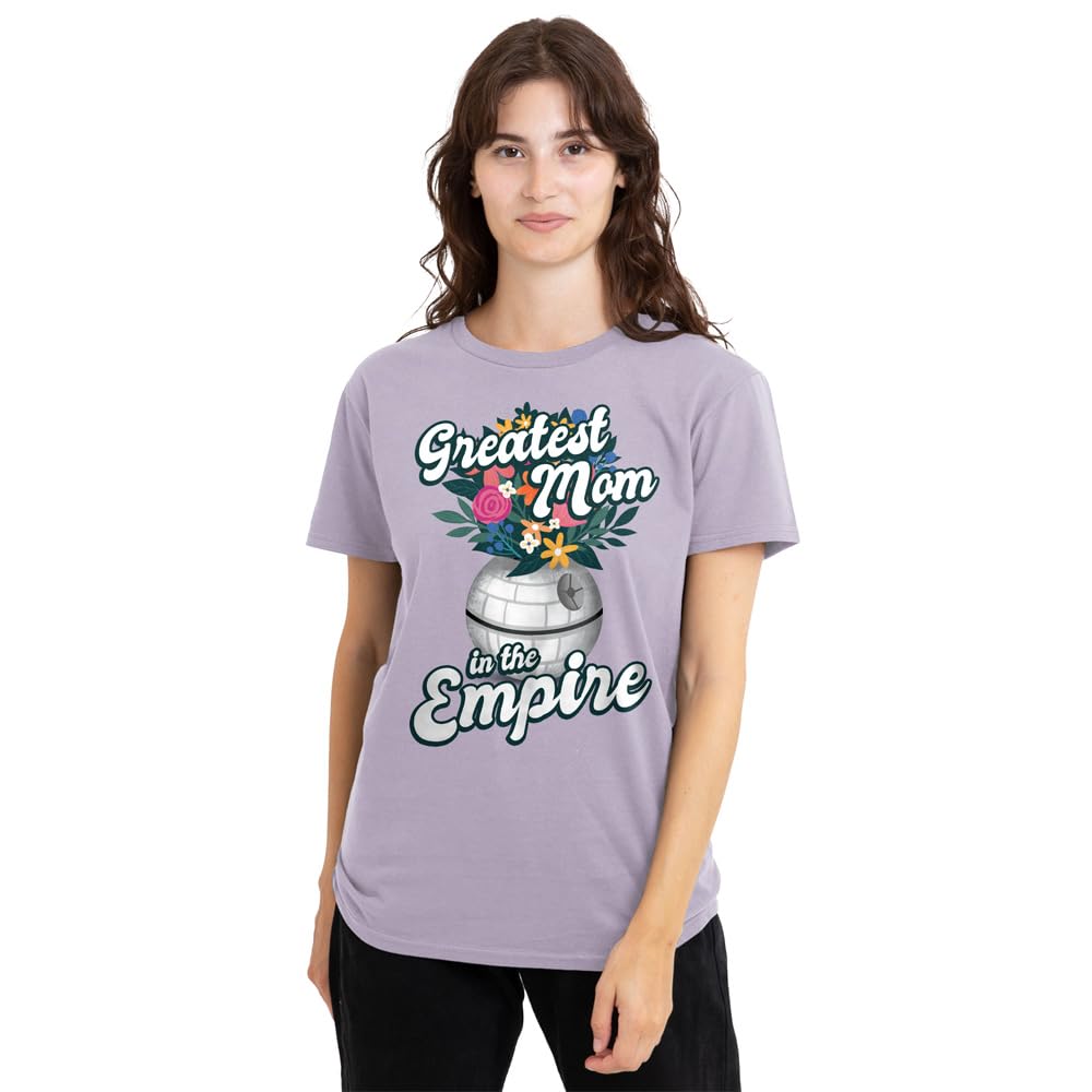 Star Wars Mother's Day Greatest Mom in the Empire Ladies T Shirt, Lavendar, Large