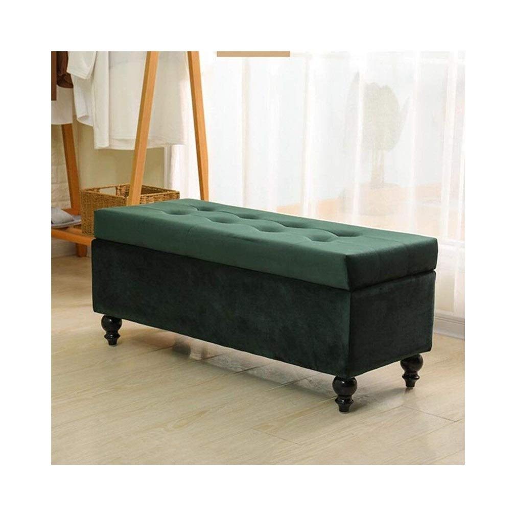 Pouf de rangement avec couvercle à charnière robuste et assise rembourrée confortable