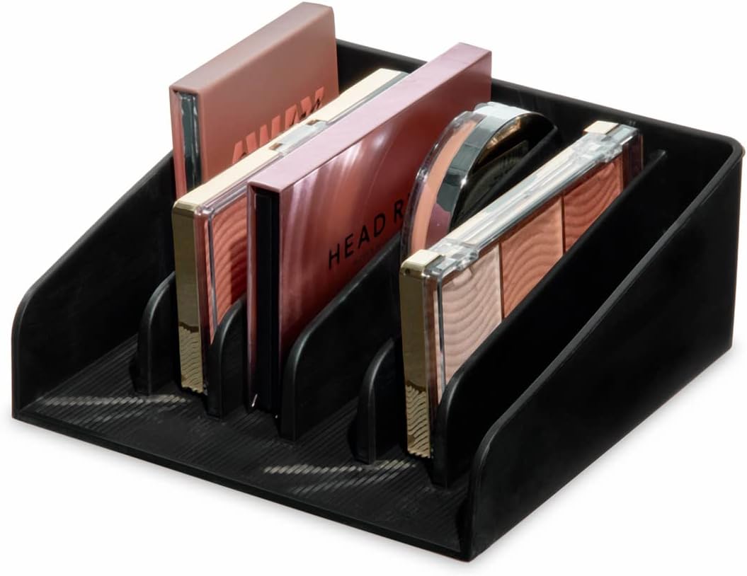 The Sarah Tanno Collection Silicone Makeup Palette Holder and Cosmetic Organizer, Black