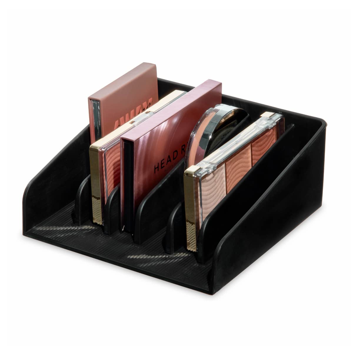 iDesign The Sarah Tanno Collection Cosmetic Drawer Silicone Side Palette Organizer, Smoke and Black