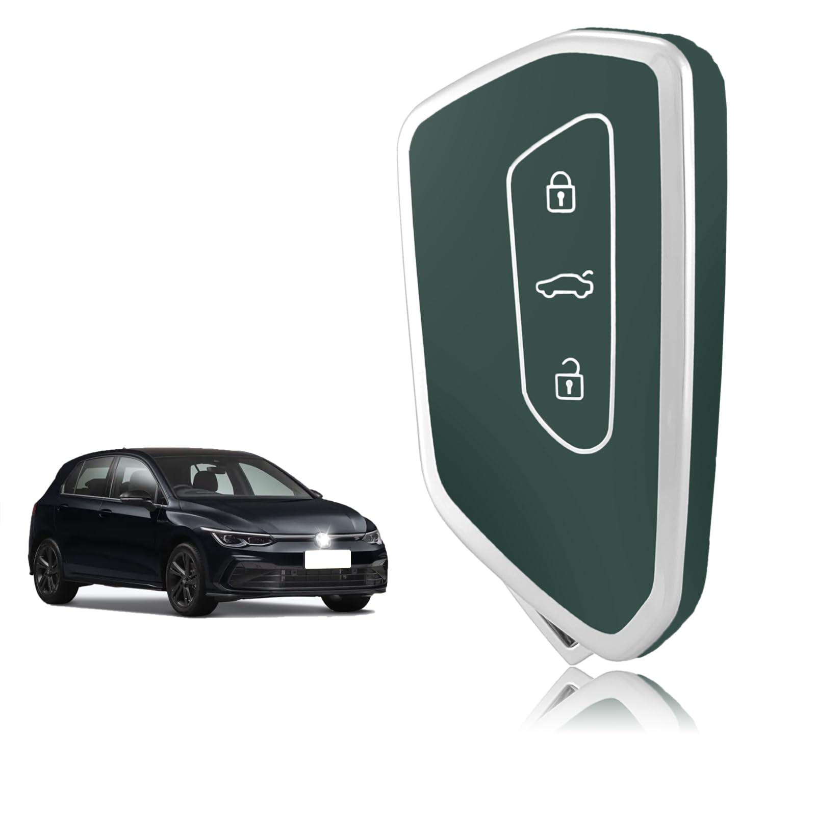 TOOMUME Schlüsselhülle, Autoschlüssel Hülle Passt für Cupra Born Formentor für VW Volkswagen Golf 8 MK8 Seat Leon MK4 Ateca Tarraco Skoda Octavia 8, Schlüsselcover Schutz Schlüssel Gehäuse - Smart Key