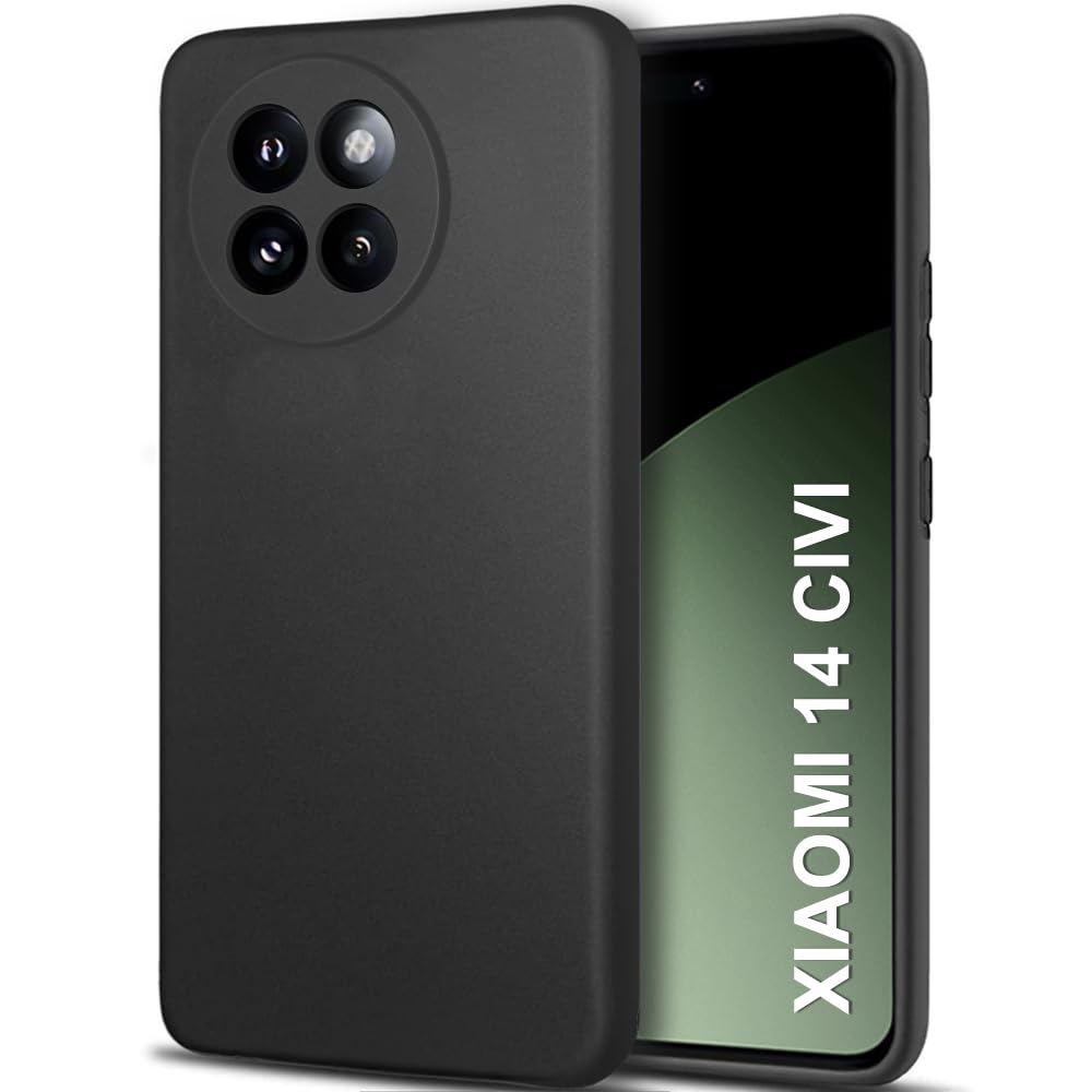 TheGiftKart Sleek Back Cover Case forXiaomi 14 Civi 5G | Slim Fit Protective Design | Ultra Matte Finish | Camera Protection Bump | Soft Silicon Back Cover Case for Xiaomi 14 Civi 5G (Silicone, Black) (B0D6RYZ6V9) Amazon Price History, Amazon Price Tracker