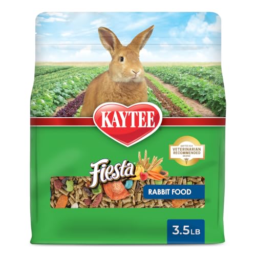 Kaytee Fiesta Rabbit Food Nutritious and Fun Blend Supports Dental Health and Digestion 3.5 pounds