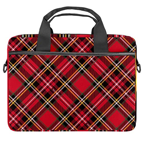 Sacoche ordinateur portable 13.3 motif écossais rouge aux finitions soignées