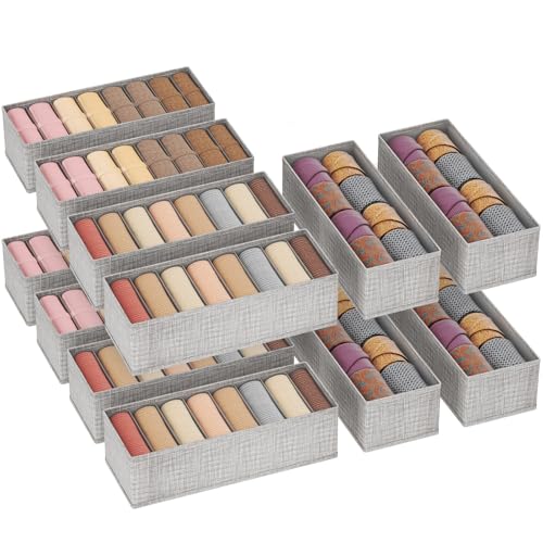 Lifewit Schubladen Organizer, 12er Set Wickeltisch für Kommode, Kleiderschrank Organizer Boxen System für Schlafzimmer für Kinderkleidung, Wickelutensilien, Socken, BH, Unterwäsche