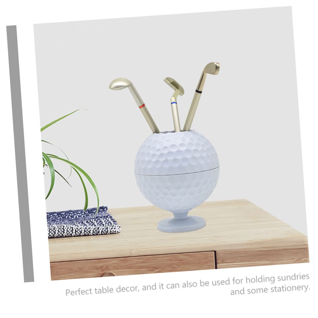 2sets Portapenne Golf Plastica Organizer Creativo Per Scrivania Design Golfistico Per Appassionati Di Golf e Teenager Decorazione Da Ufficio Funzionale