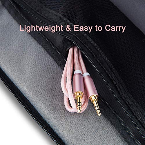 Image of CableCreation 6Feet 3.5mm Braided Audio Cable, 3.5mm Stereo Aux Cable Male to Male Premium Metal Compatible with Smartphones, Tablets, MP3 Player, Pink