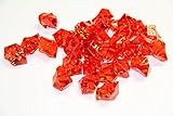 2 Pounds of Red Acrylic Ice Rock Vase Gems or Table Scatters by IpartyWarehouse