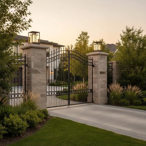 Image of Lyse Decor Modern Design Gate Light for Home Gate Decoration | Waterproof Outdoor Lamp, Main Gate Light, Pillar Light Outdoor (Pack of 2)
