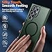 teloxy Magnetic for Samsung Galaxy S24 Ultra Case,[Military Grade Drop Protection] [Anti-Fingerprint] Slim Shockproof Protective Phone Case for S24 Ultra 6.8 inch,Dark Green