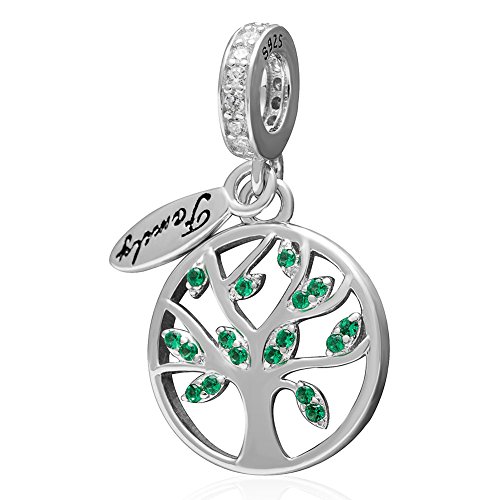 Charm a forma di albero genealogico, in argento