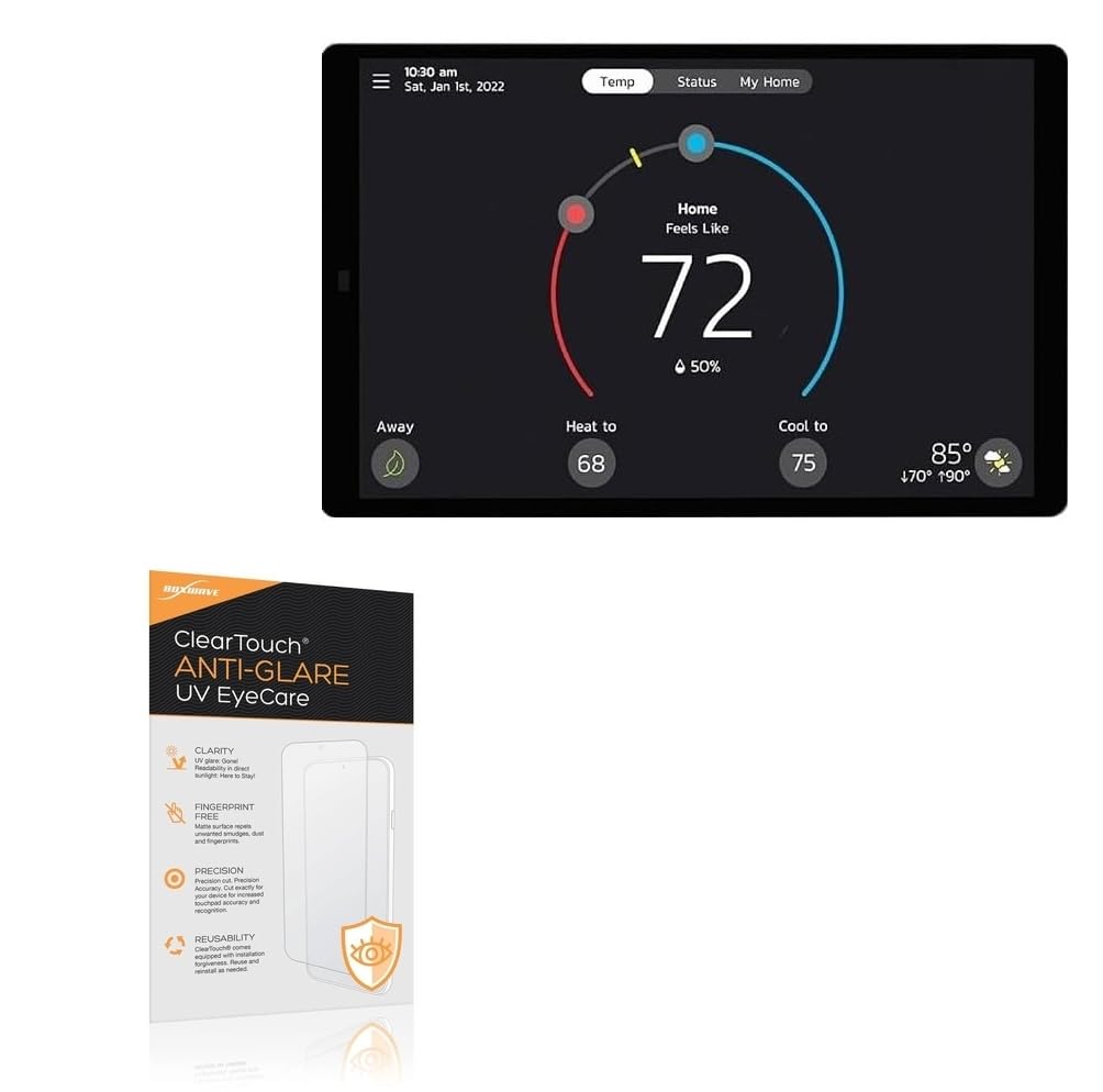 BoxWave Screen Protector Compatible With Lennox S40 - ClearTouch Anti-Glare Anti-UV EyeCare (2-Pack), Filters out Harmful Blue Light Reduce Fatigue
