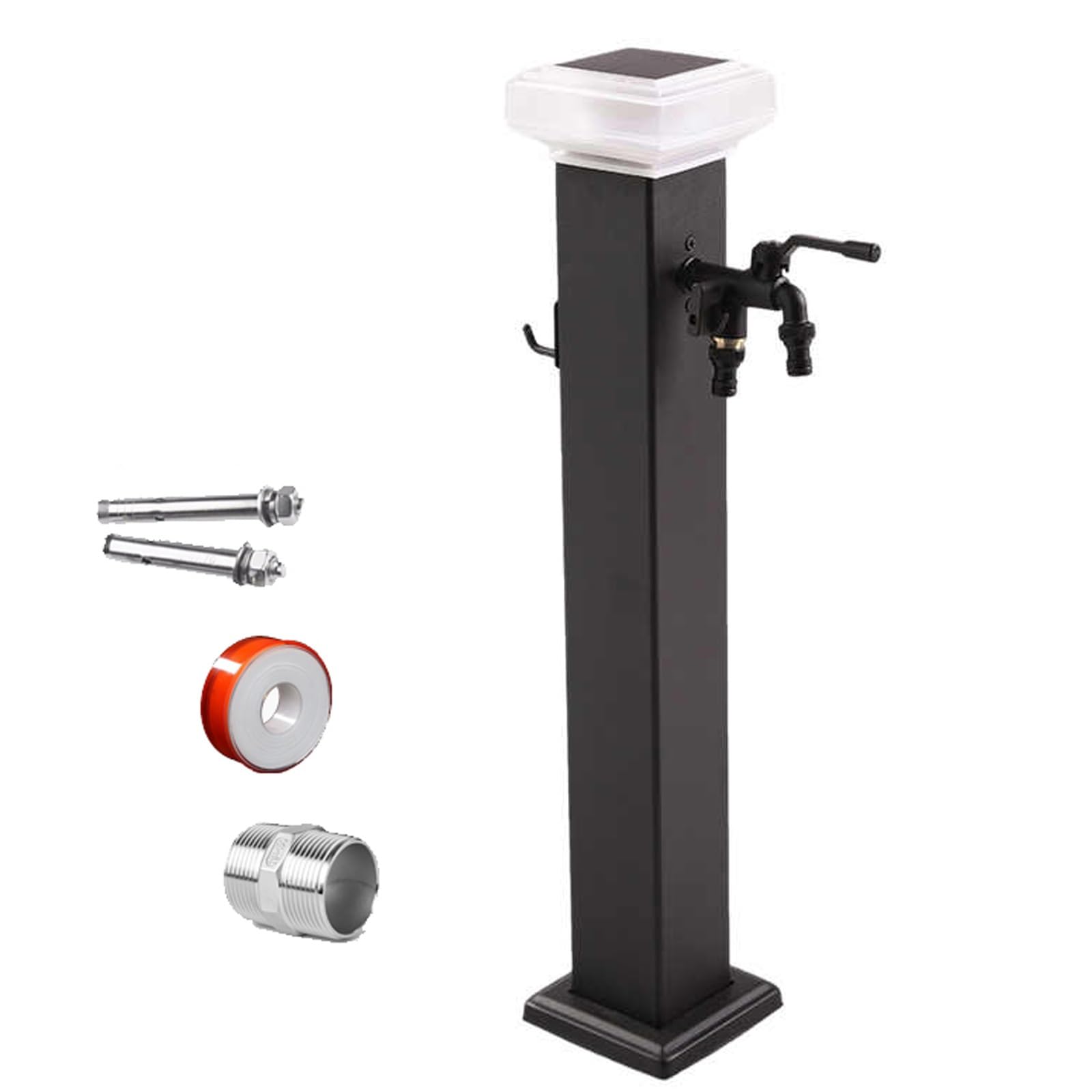 TYYCKJ 304 Stainless Steel Freestanding Garden Water Column with Faucet, Antifreeze Water Dispenser Hydrant for Yard Use, Durable Hose Stand Fountain