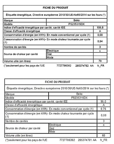 BEKO PS235315DX - vue 8