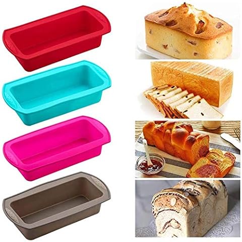 INTVN 4PCS Silikon Backform, Brot & Kuchenform Kasten Cover