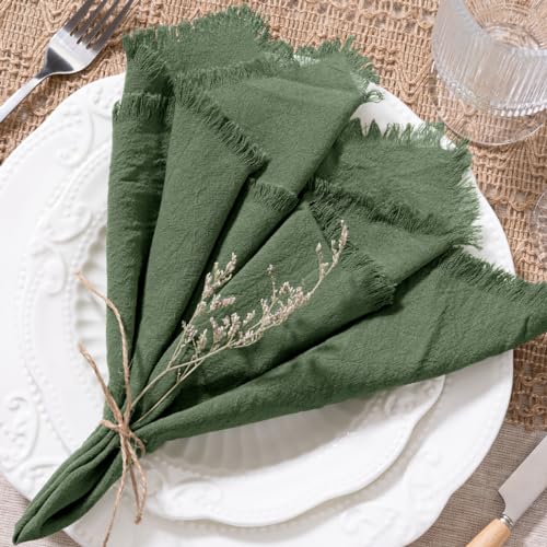 Socomi CLOTH NAPKINS Cotton Linen Napkins With Fringe Rustic Boho Fringe Napkins For Fall Thanksgiving Chirstmas Wedding Decoration cover