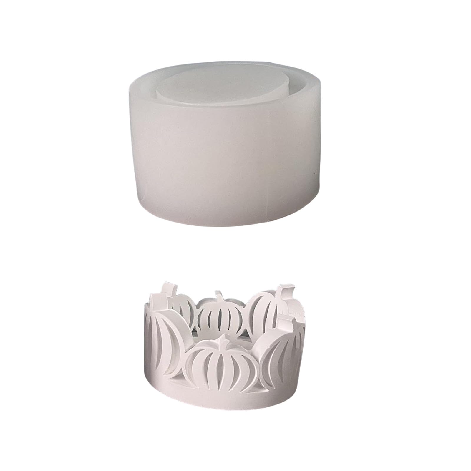 Tsophreniq Halloween Silicone Candlestick Mold Hollow Pumpkins for Epoxy Resin Tealight Holder Home Decoration Pumpkins