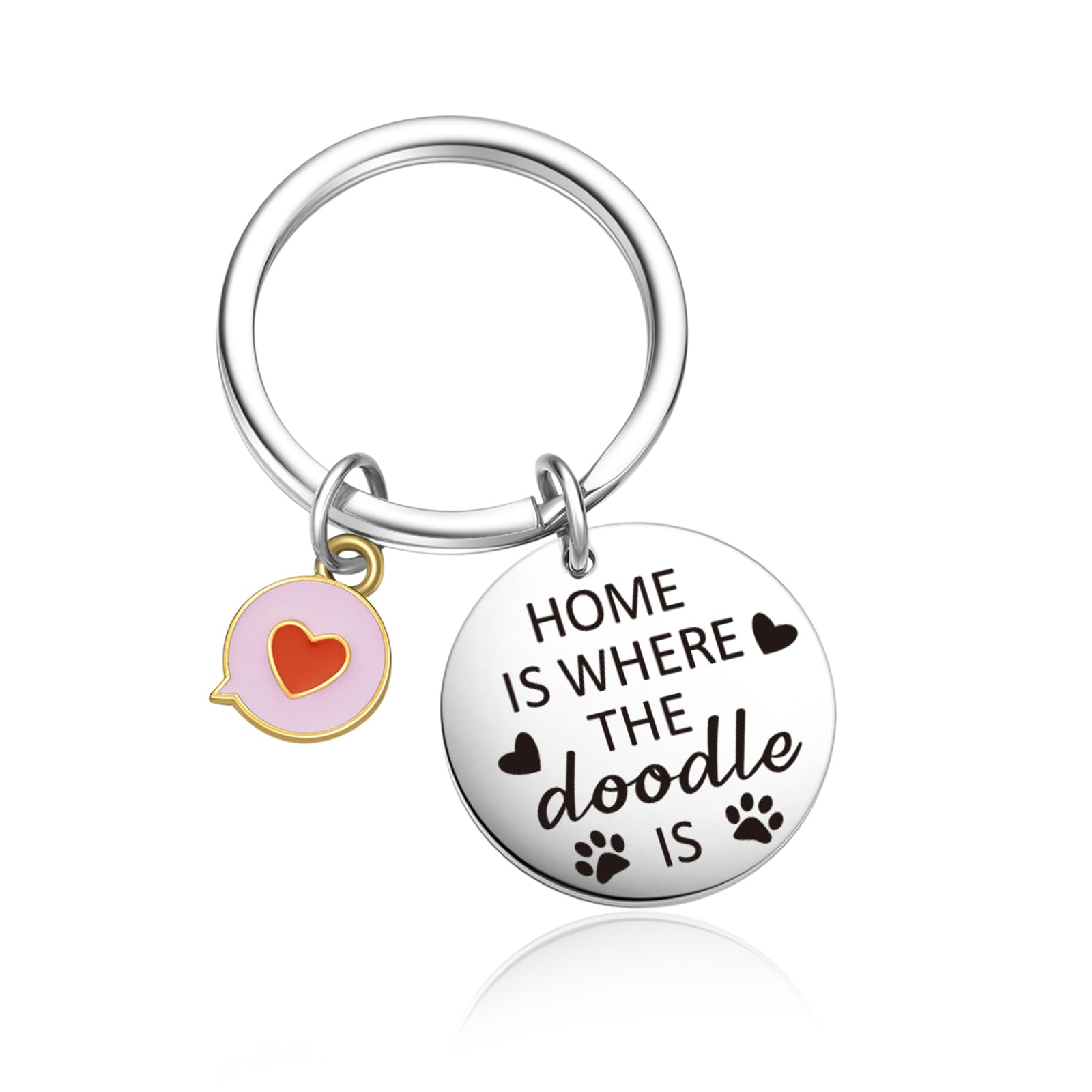 OWHOMS Goldendoodle Lover Jewelry Dog Dad Mom Gifts Golden Doodle Themed Keychain Veterinarian Gifts Pet Gifts