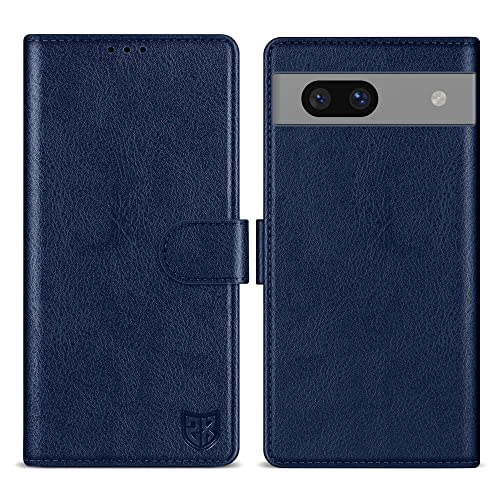 Image of ZZXX for Google Pixel 7a Wallet Case Magnetic Closure 6.1 inch,Blue