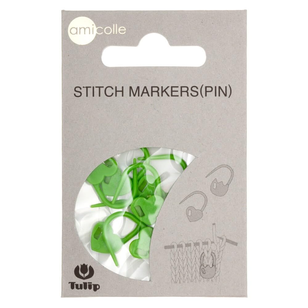 Tulip Green Heart Stitch Marker, - 1 Piece