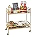 Cal-Mil 3719-49 Mid-Century Beverage Cart, 36" Height, 27" Width, 16" Length, Chrome