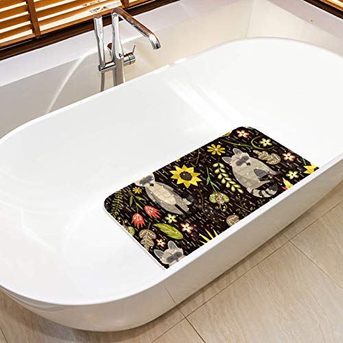 Alfombrilla de baño ovalada de drenaje rápido con ventosas de succión, 68,3 x 37,3 cm 6