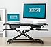 Standing Desk Stand Up Desks Height Adjustable Sit Stand Converter Laptop Stands Large Wide Black PC Desktop Computer Riser Table Workstation Foldable Extender Ergonomic Office Accessories Large 37 in
