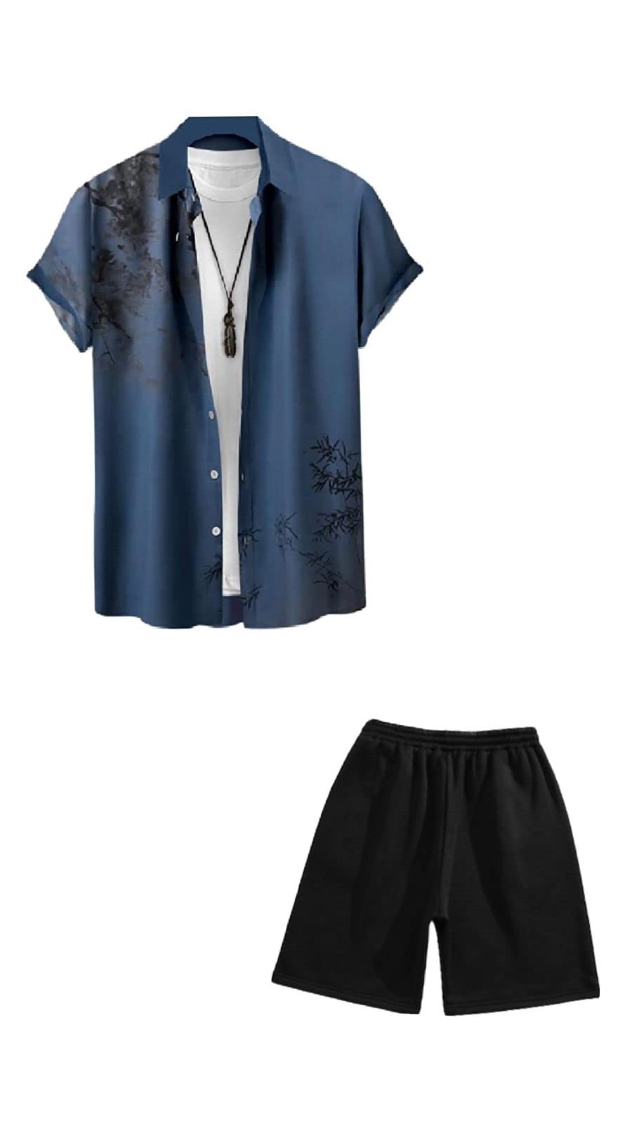 Men’s Night Suit| Casual Wear| Lounge-wear Nightdress Pajama Set | Summer Night Wear | Printed Casual Sleepwear| Pajama Shorts Night Suits Set...-image-36