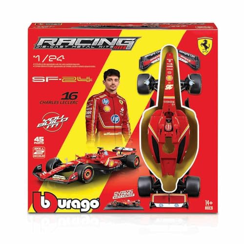 Bburago Model Kit Ferrari F1 SF-24 (2024) 1:24 Officially Licensed by Ferrari, Recommended Age 14+ Years, Multiple Colours, 23.42 cm - Image 2