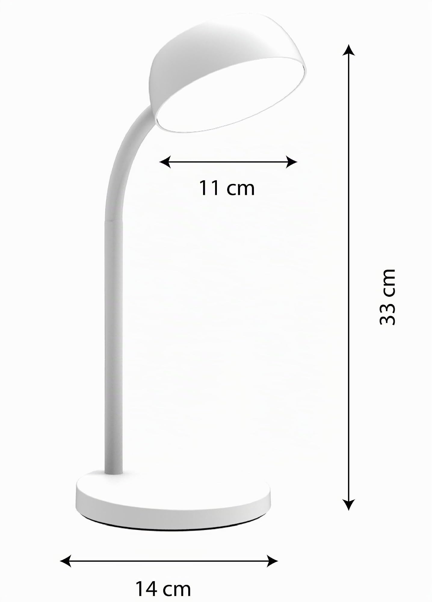 Unilux Lampe de bureau Led intégrée Tamy 6 W - Bras flexible - blanc