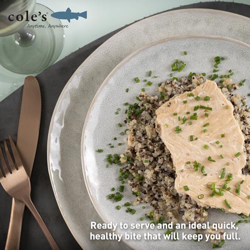 COLE’S Open & Eat Meals Variety Pack | 5.6 oz Hand-Packed Smoked Salmon & Trout with Quinoa & Vegetables | Ready to Eat Meals | High Protein, 4 Cans