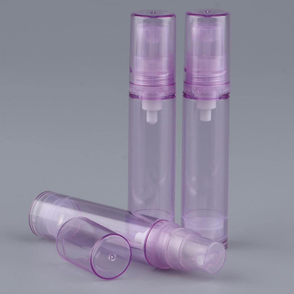 3Pcs 10ml Empty Airless Pump Bottles Refillable Cosmetic Containers Purple-picture-32