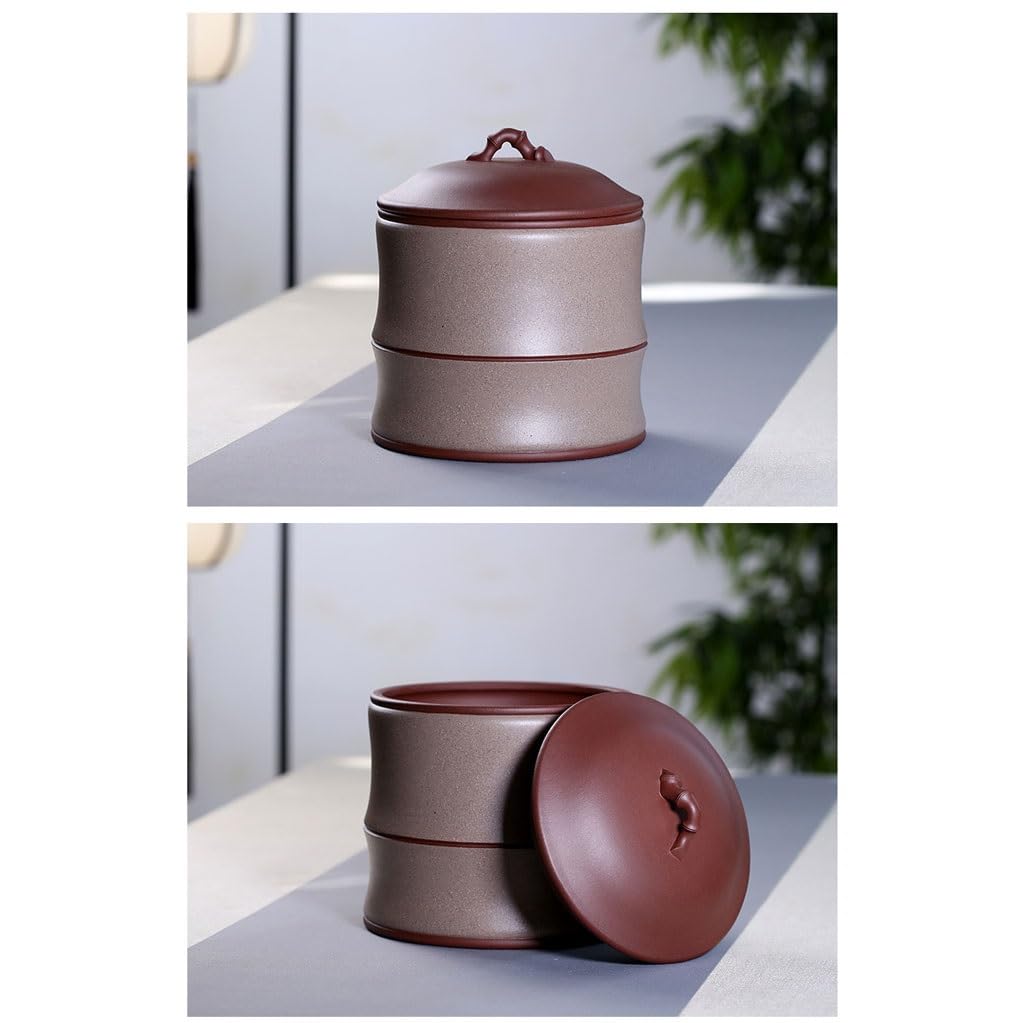LYGSWDB Pojemnik na herbatę Pojemnik do przechowywania herbaty Duży fioletowy ceramiczny słoik do przechowywania herbaty Zamknię dzbanek na herbatę Pojemnik do przechowywania herbaty w gospodarstwie