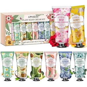 8 Pack Hand Cream Gifts Set For Women, Mini Hand Lotion Travel Size for Dry Cracked Hands, Gifts for Women, Bulk Hand Cream for Baby Shower Party Favors and Bridal Shower Gifts