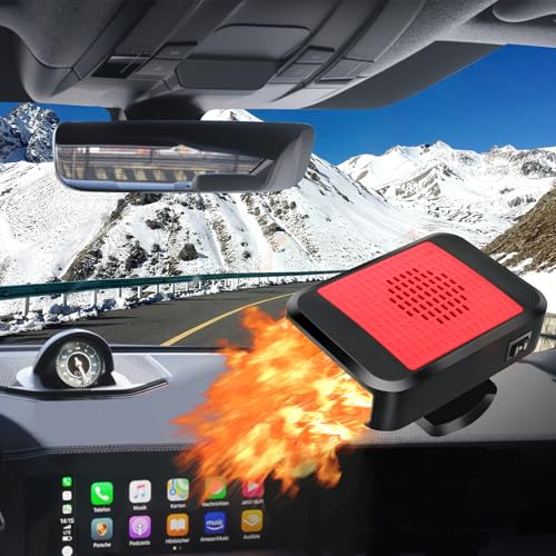 Xximuim 06754534 Car Heater,12V 200W Portable Car Heater Defroster Fans, 2 In 1 Heating & Cooling Fast Heating Defrost Defogger With Plug In Cigarette Lighter thumb #6