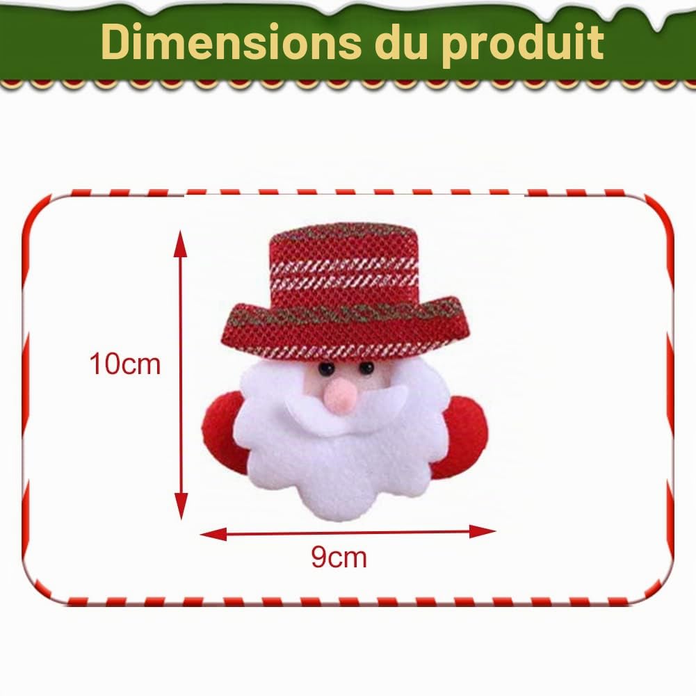 Broches de Noël à LED Broche de Noël Broches de Noël Clignotantes à LED Broche de Noël Broches Broche de Noël Lumineuse LED Broche de Décoration de Noël Épingles de Noël pour Thème de Noël 2 Pièces