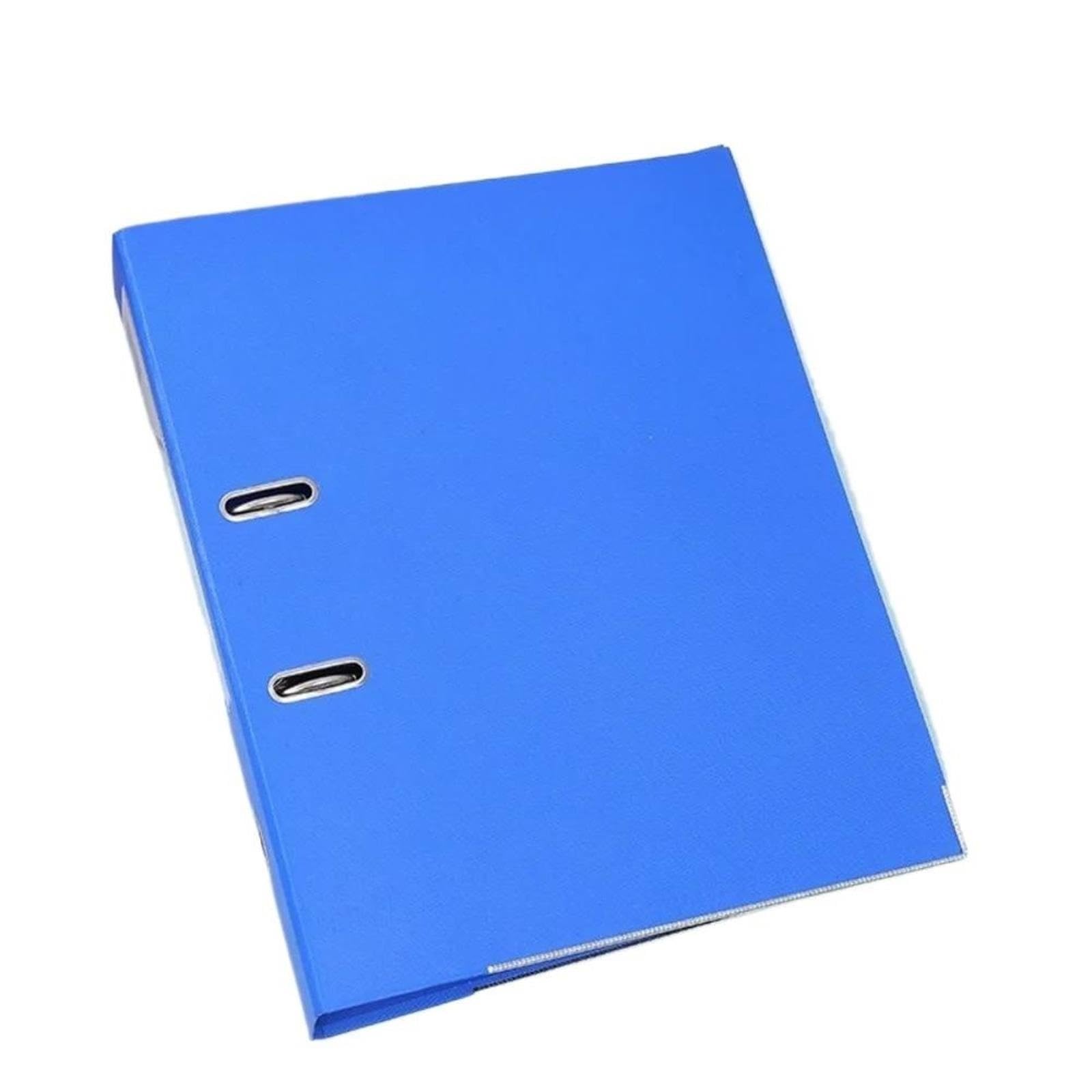 Classeur A4 à levier à 2 anneaux, classeur en plastique, couverture haute capacité(Blue)