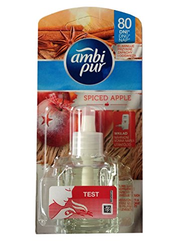 6 x AMBI PUR AMBIPUR ELECTRIC PLUG AIR FRESHENER REFILL BOTTLE (SPICED APPLE)