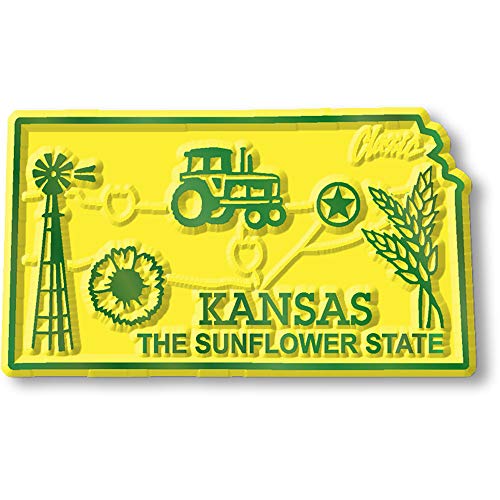 Set de 6 imanes decorativos del estado de Kansas miniatura 3