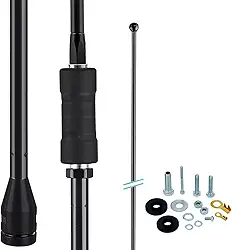 Aquário, Antena Argentina Compacta Com Bobina Central Px Preta