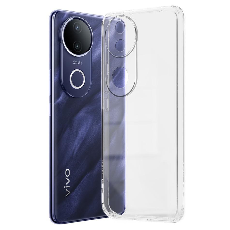 Image of COVERBLACK Flexible Rubber Case Back Cover Compatible for Vivo V2427 / V50 / V50e 5G - Transparent