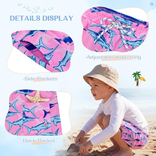 Image of American Trends Boys Swim Trunks Toddler Swim Shorts Bathing Suit Kids Swimsuit Youth Swimwear