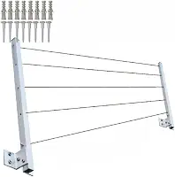 Varal Retratil Dobravel De Parede Aluminio Não Enferruja Apartamento