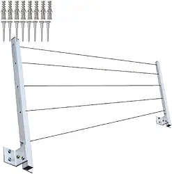 Varal Retratil Dobravel De Parede Aluminio Não Enferruja Apartamento