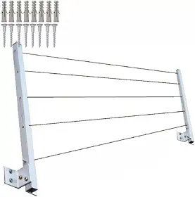 Varal Retratil Dobravel De Parede Aluminio Não Enferruja Apartamento