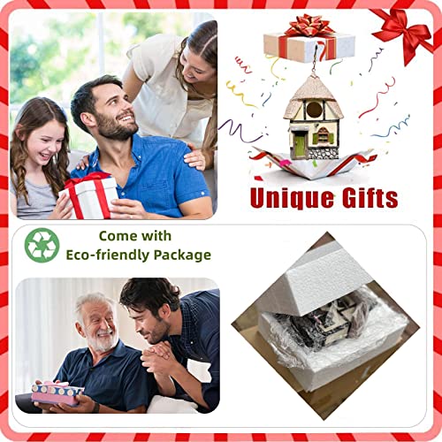 image for SUQEFAN Resin Hanging Bird Houses for Outside Clearance Prime,Birdhous