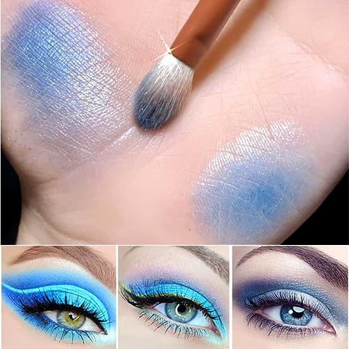 TBeautfave Blue Eyeshadow Palette, Eye Shadow Pallets for Women, Matte & Glitter Eyeshadow Palette, Shiny Sparkle Shimmer Eye Make-up Palettes Highly Pigmented Waterproof Long Lasting - Image 6