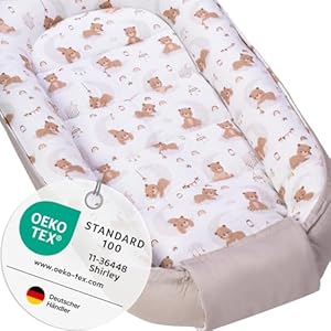 balelu Babynest für Neugeborene Beige 100x58x12