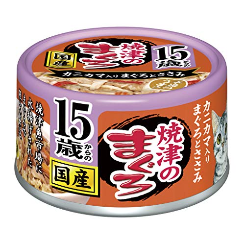 焼津のまぐろ 15歳からの焼津のまぐろ カニカマ入りまぐろとささみ 70g×24個入り
