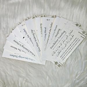 Afzeen - Everyday Dua Stickers | Pack of 12 | Multicolor Everyday Important Duas from Sunnah | Waterproof Transparent PVC Wall Sticker